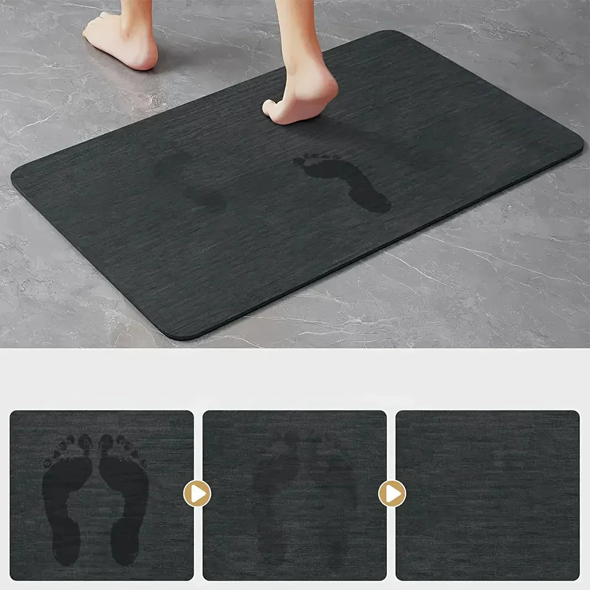 Modern Absorbent Non-Slip Bathroom Rug – view 3