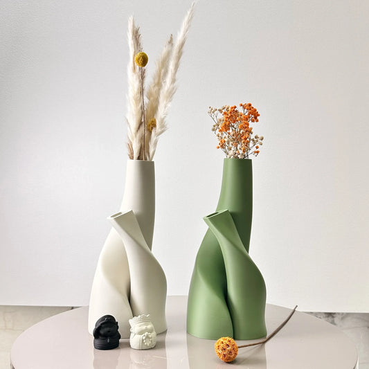 2-Piece Modular Geometric Vase Set – 5 Colours