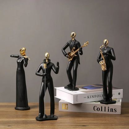 Black Musical Performer Resin Sculpture – 4 Figures or Set – view 4