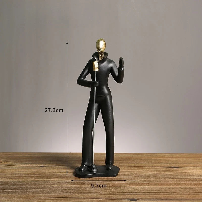 Black Musical Performer Resin Sculpture – 4 Figures or Set – view 6