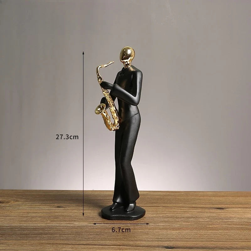 Black Musical Performer Resin Sculpture – 4 Figures or Set – view 8