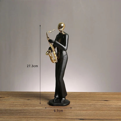 Black Musical Performer Resin Sculpture – 4 Figures or Set – view 8