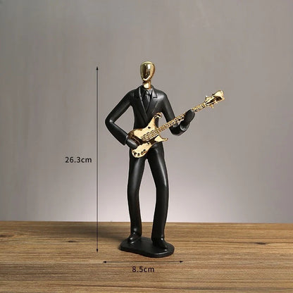 Black Musical Performer Resin Sculpture – 4 Figures or Set – view 12