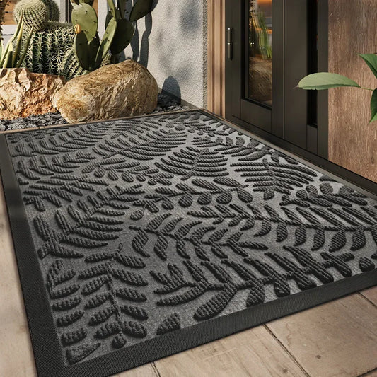 Natural Rubber Embossed Non-Slip Doormat
