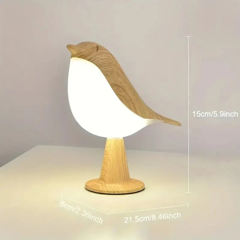 Natural Wood Bird Touch LED Table Lamp – view 6