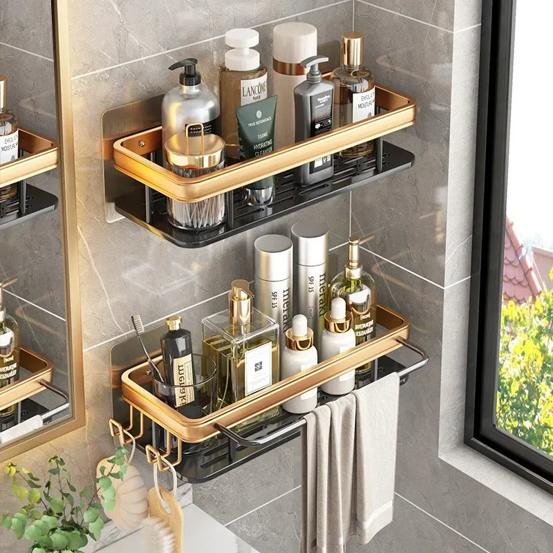 No-Drill Aluminium Bathroom Organiser – 1 or 2 Pack – view 2