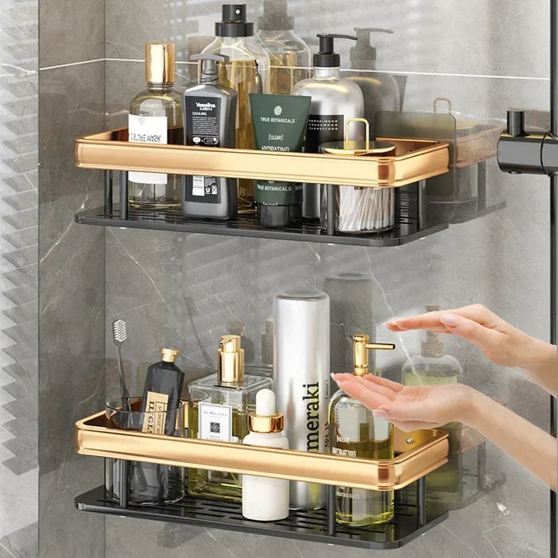 No-Drill Aluminium Bathroom Organiser – 1 or 2 Pack – view 3