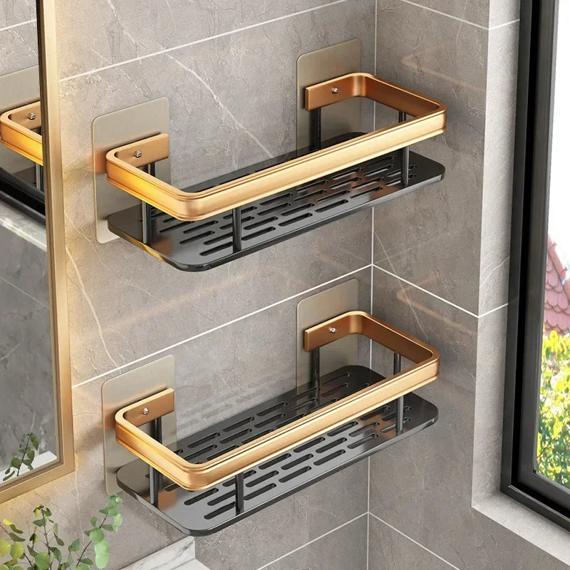 No-Drill Aluminium Bathroom Organiser – 1 or 2 Pack – view 6