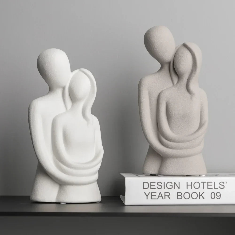 Nordic Abstract Couple Ceramic Sculpture