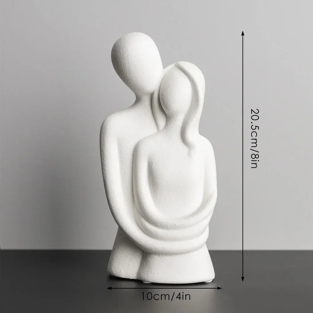 Nordic Abstract Couple Ceramic Sculpture – view 7