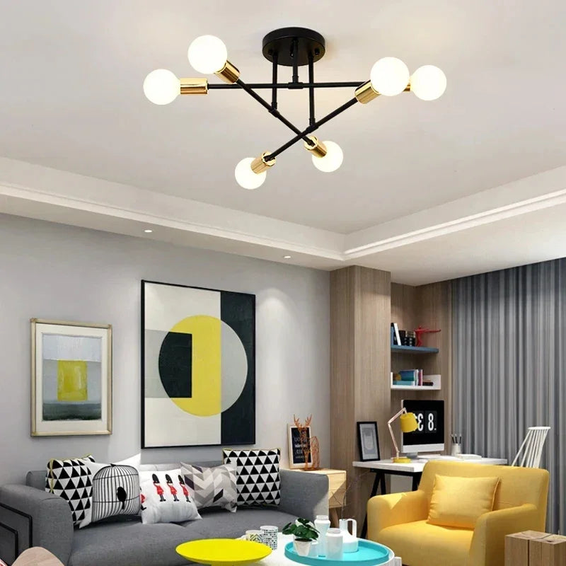 Nordic Ceiling Light – Gold, Black or White – view 3