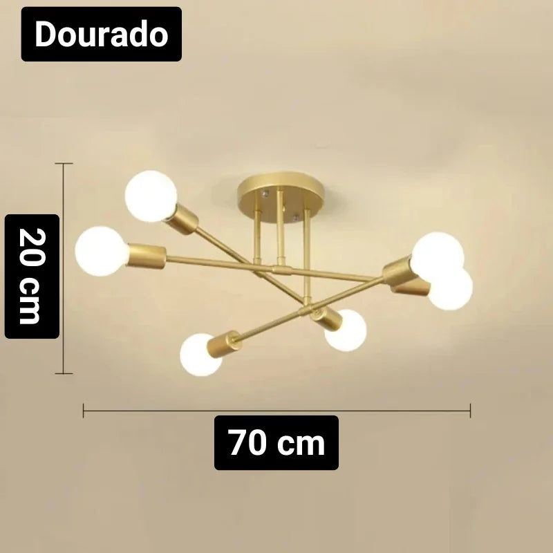 Nordic Ceiling Light – Gold, Black or White – view 4