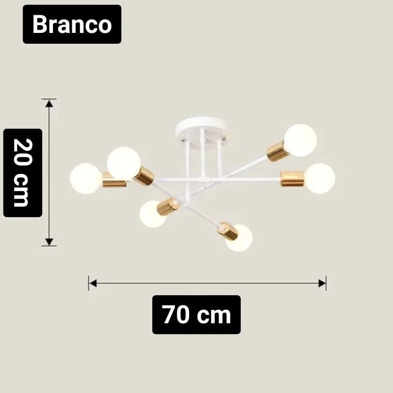 Nordic Ceiling Light – Gold, Black or White – view 6
