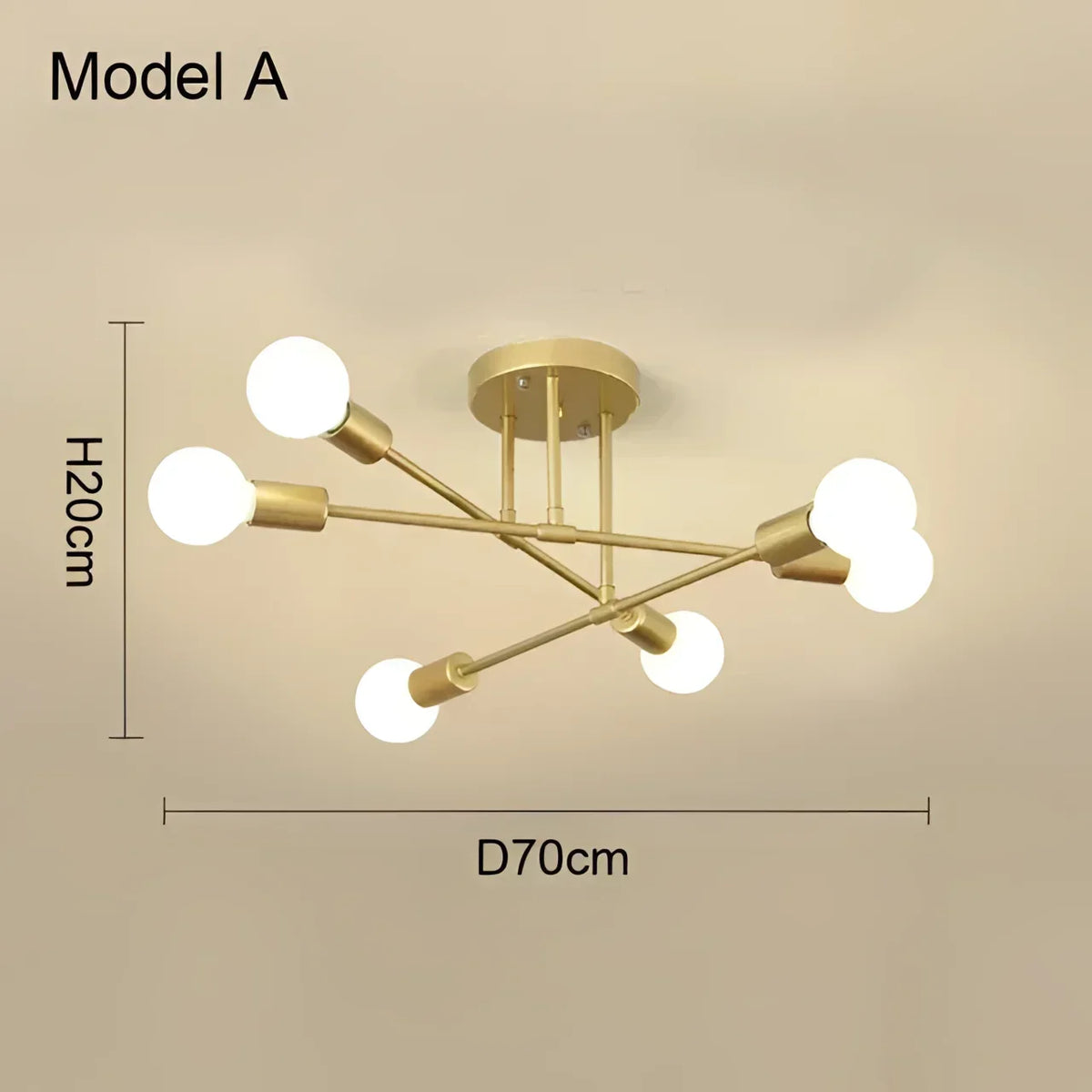 Nordic Ceiling Light – Gold, Black or White – view 7