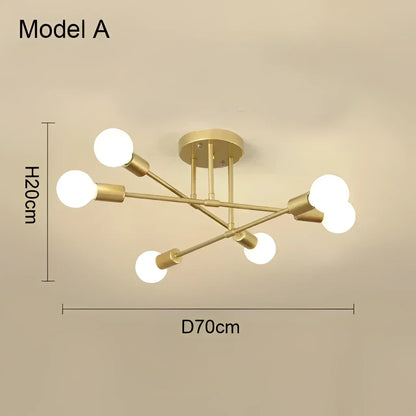 Nordic Ceiling Light – Gold, Black or White – view 7