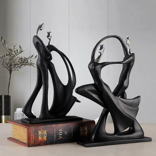 Nordic Dancing Couple Resin Sculpture