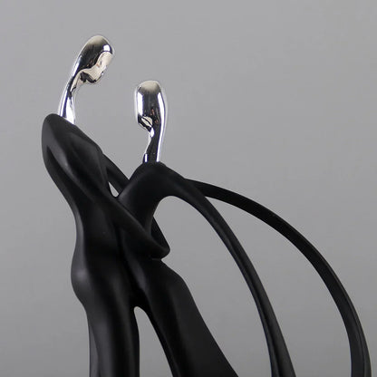 Nordic Dancing Couple Resin Sculpture – view 3