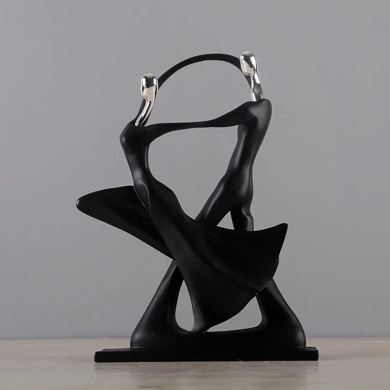 Nordic Dancing Couple Resin Sculpture – view 4