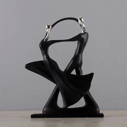 Nordic Dancing Couple Resin Sculpture – view 4