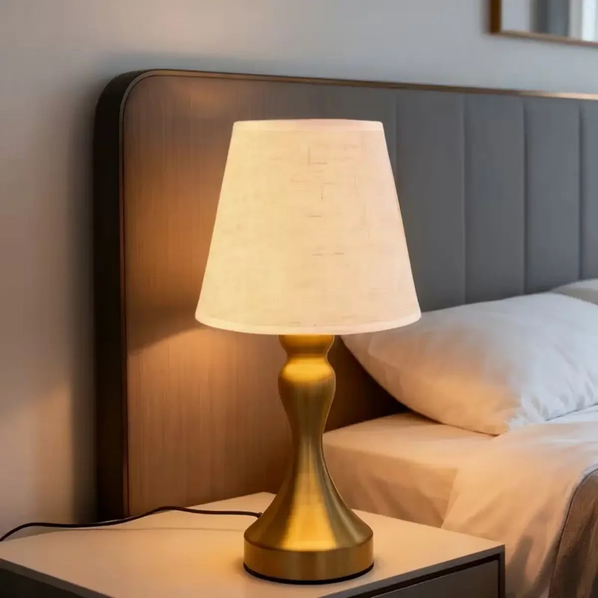 Nordic Fabric Shade Dimmable USB Table Lamp – view 7