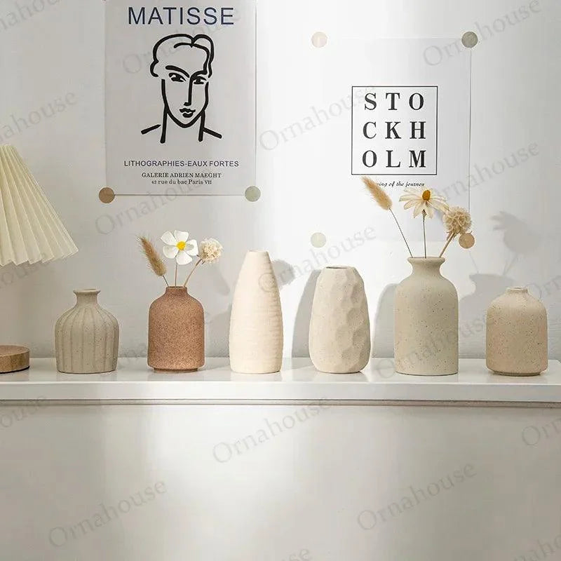 Nordic Minimalist Ceramic Vase – view 4