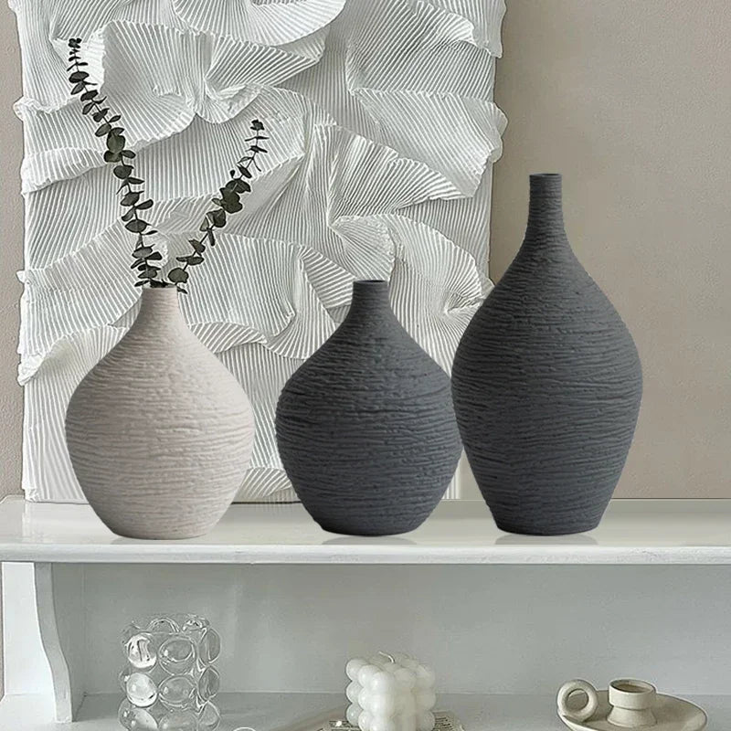 Nordic Narrow-Neck Ceramic Vase – view 3