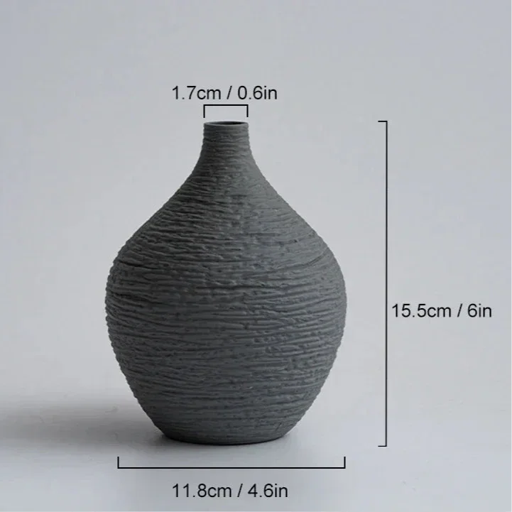 Nordic Narrow-Neck Ceramic Vase – view 13