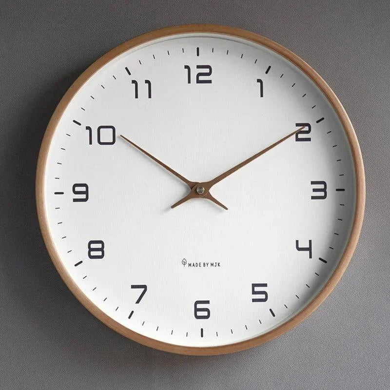 Nordic Solid Wood Silent Wall Clock