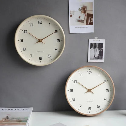 Nordic Solid Wood Silent Wall Clock – view 3
