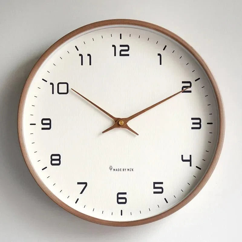 Nordic Solid Wood Silent Wall Clock – view 8