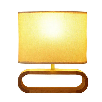 Nordic Wood Table Lamp with Fabric Shade – view 13