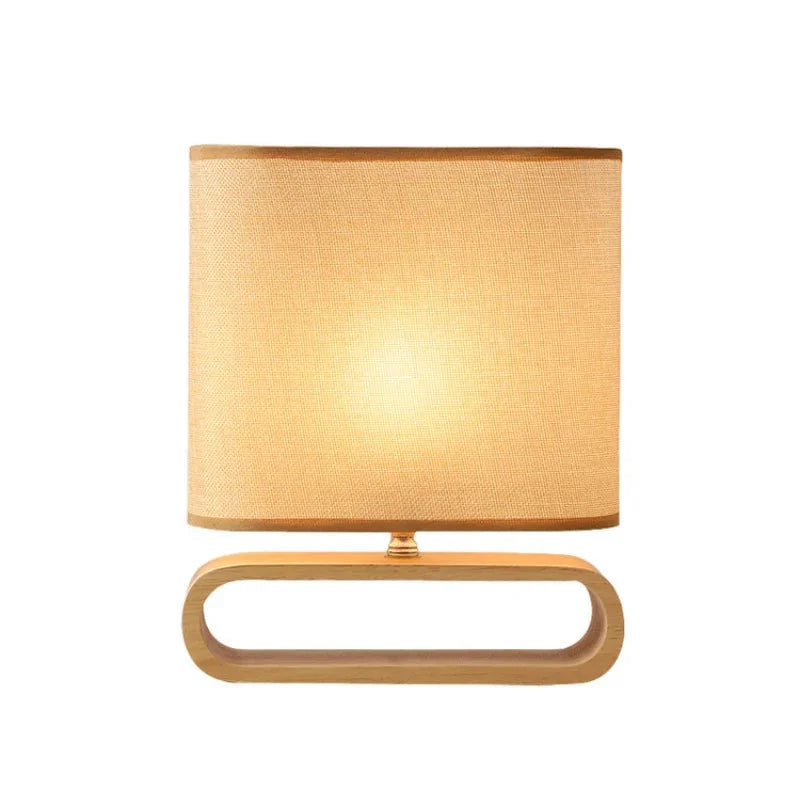 Nordic Wood Table Lamp with Fabric Shade – view 14