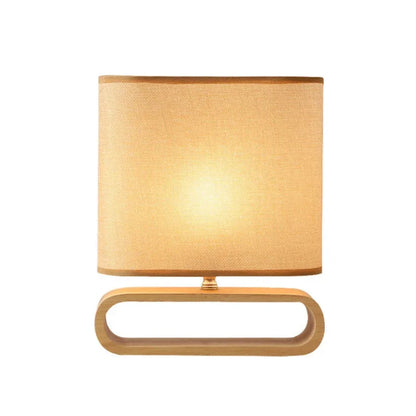 Nordic Wood Table Lamp with Fabric Shade – view 14