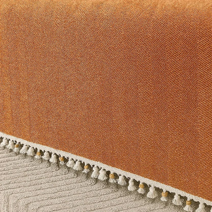 Orange Chevron Chenille Sofa Protector – view 4