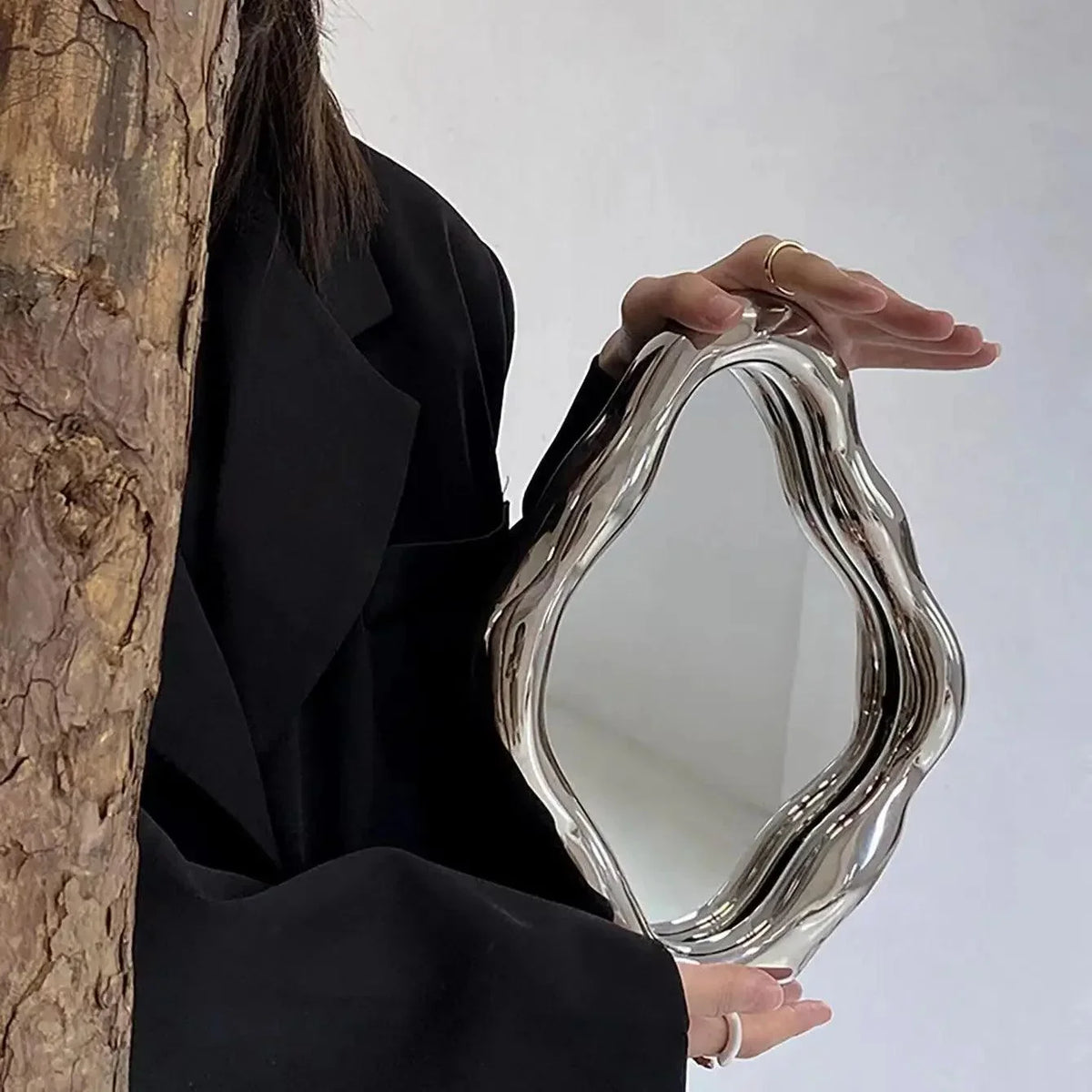Oval Table Makeup Mirror with Adjustable Tilt – view 5