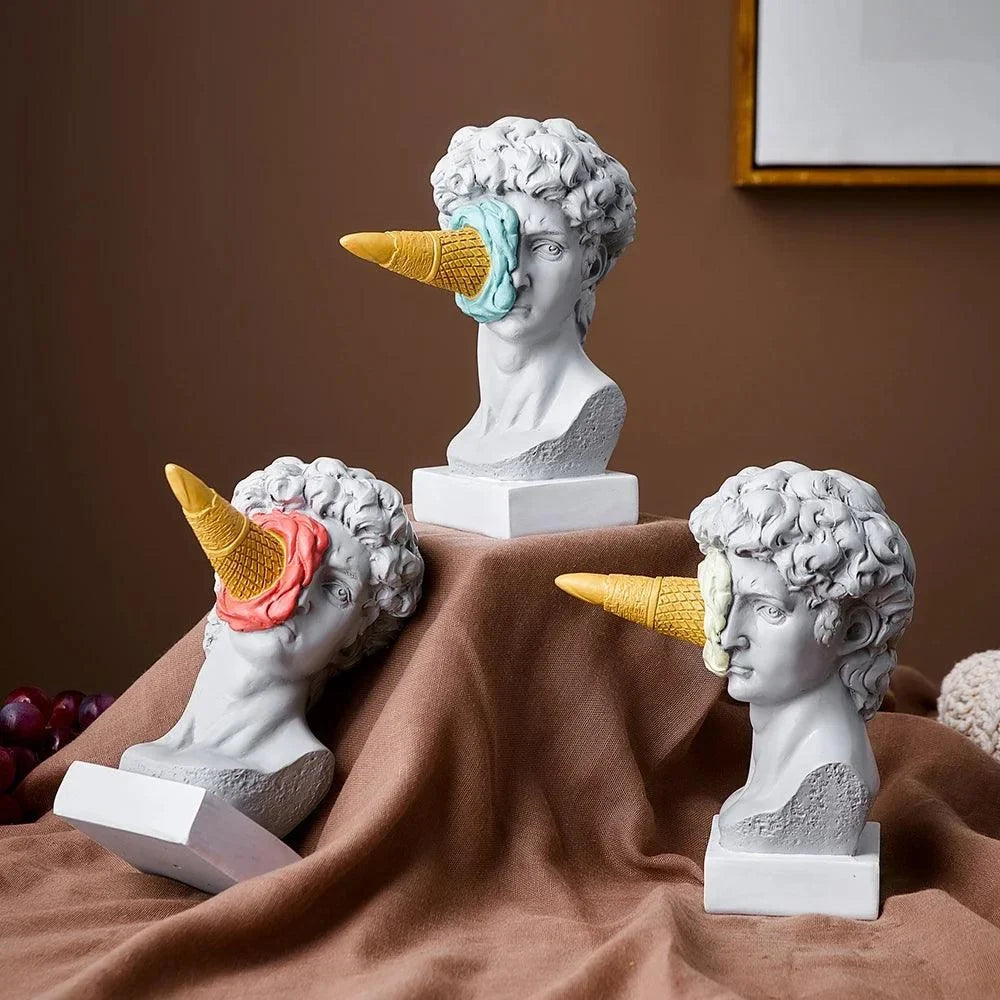 Postmodern David Ice Cream Resin Sculpture – view 6