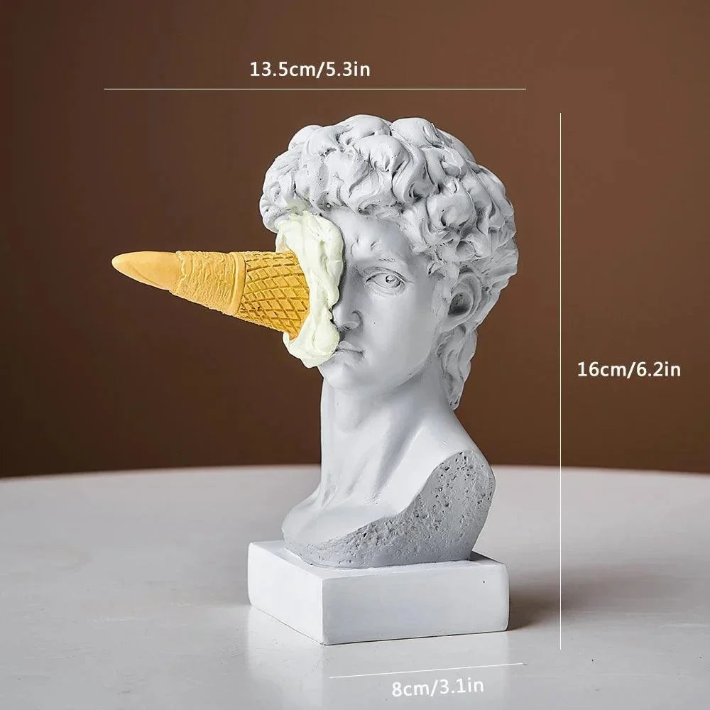 Postmodern David Ice Cream Resin Sculpture – view 7