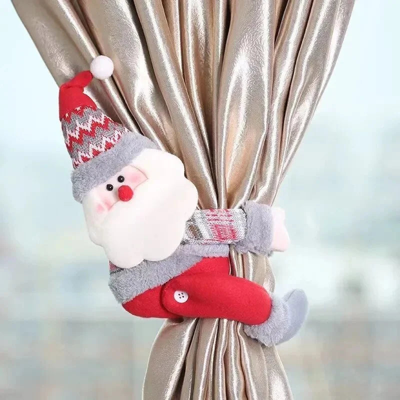 Red Christmas Curtain Tieback – 3 Designs