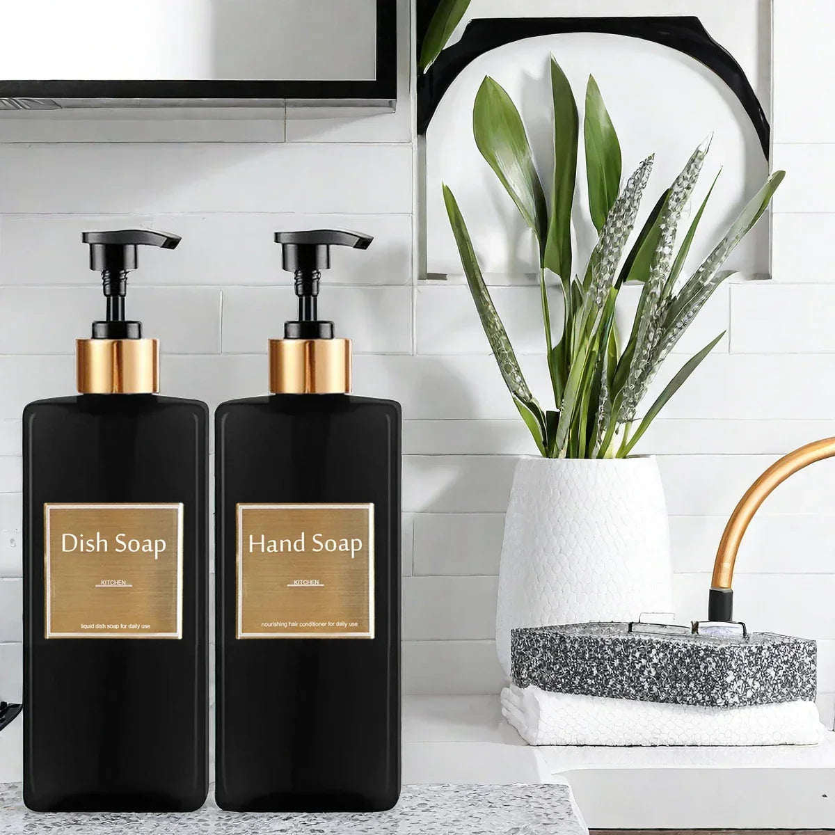 Refillable Soap & Shampoo Dispenser Set – view 4