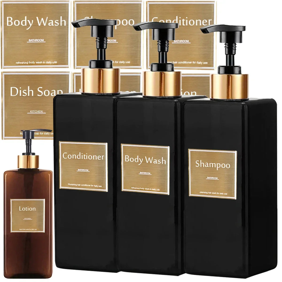 Refillable Soap & Shampoo Dispenser Set – view 6