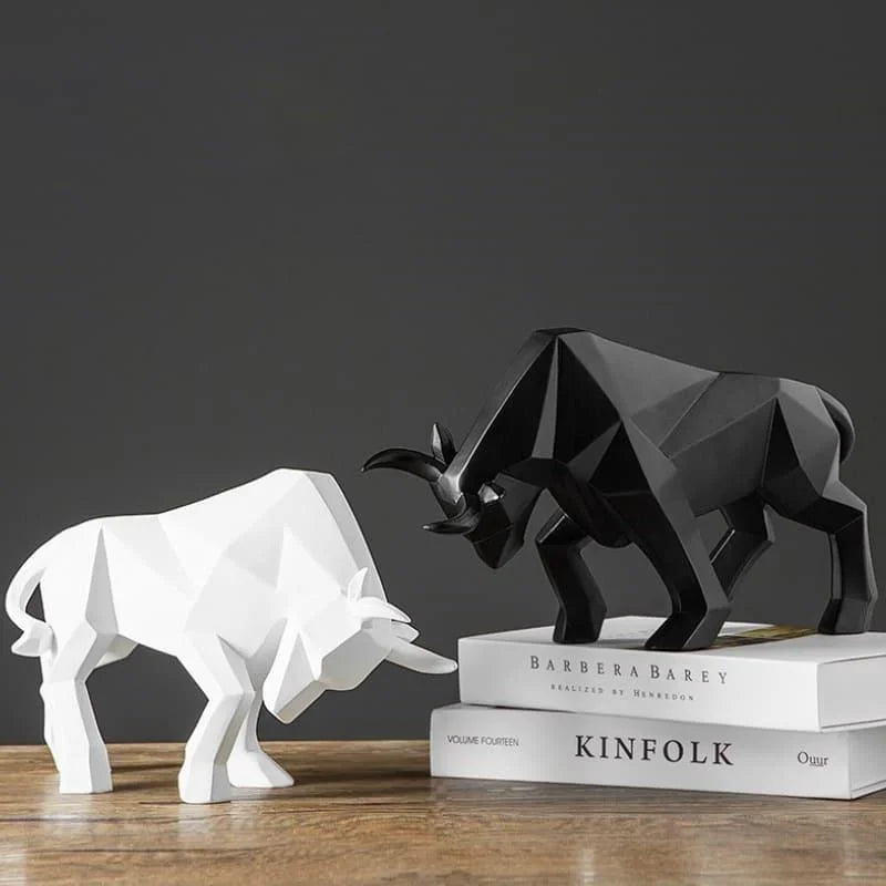 Resin bull statue