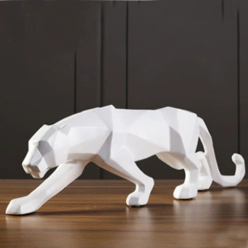 Resin leopard statue
