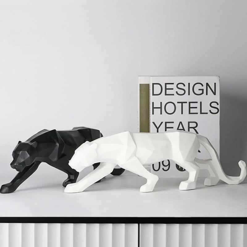 Resin leopard statue – view 5