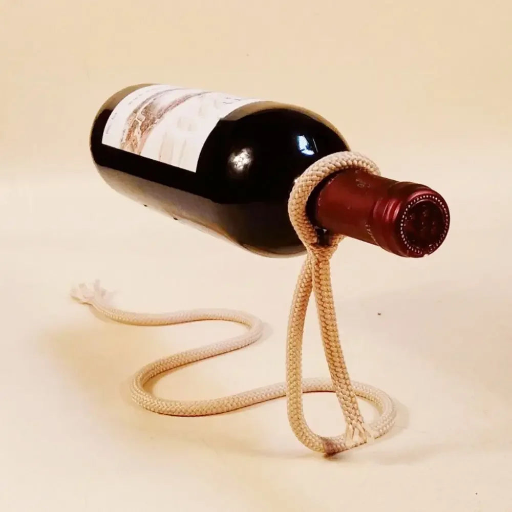 Rope-Effect Single Bottle Wine Holder