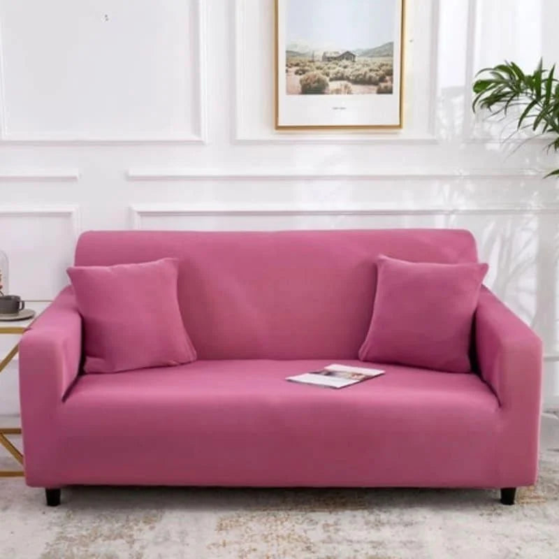 Rose Pink waterproof spandex sofa cover