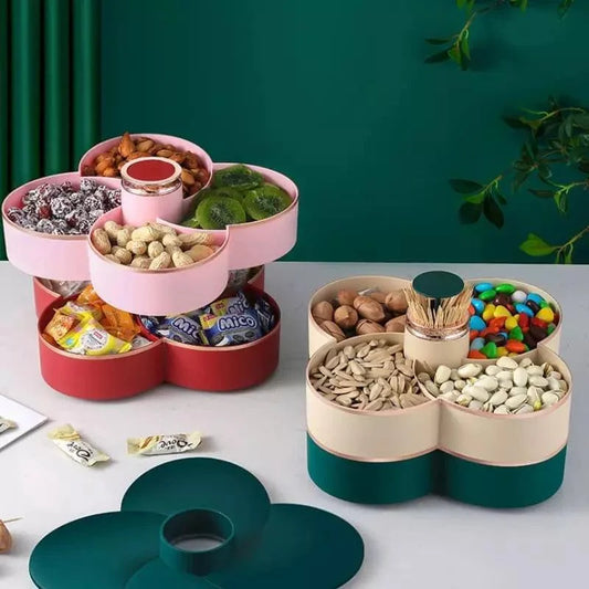 360° rotating airtight snack organiser