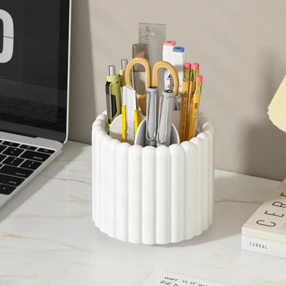360° Rotating Makeup Brush Organiser with Cover – view 5