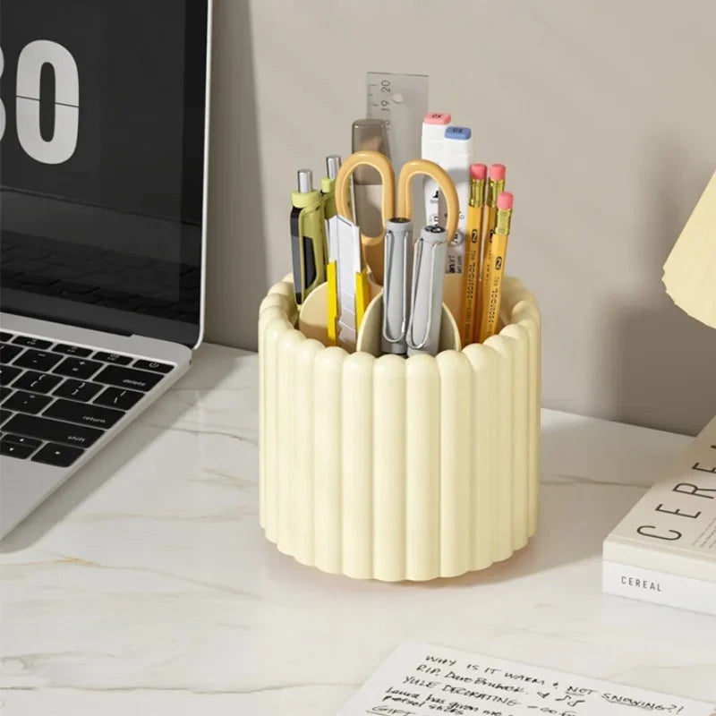 360° Rotating Makeup Brush Organiser with Cover – view 8