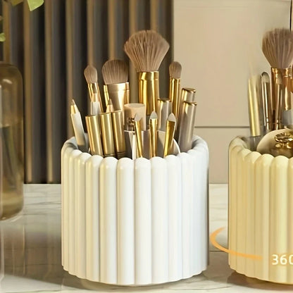 360° Rotating Makeup Brush Organiser with Cover – view 11