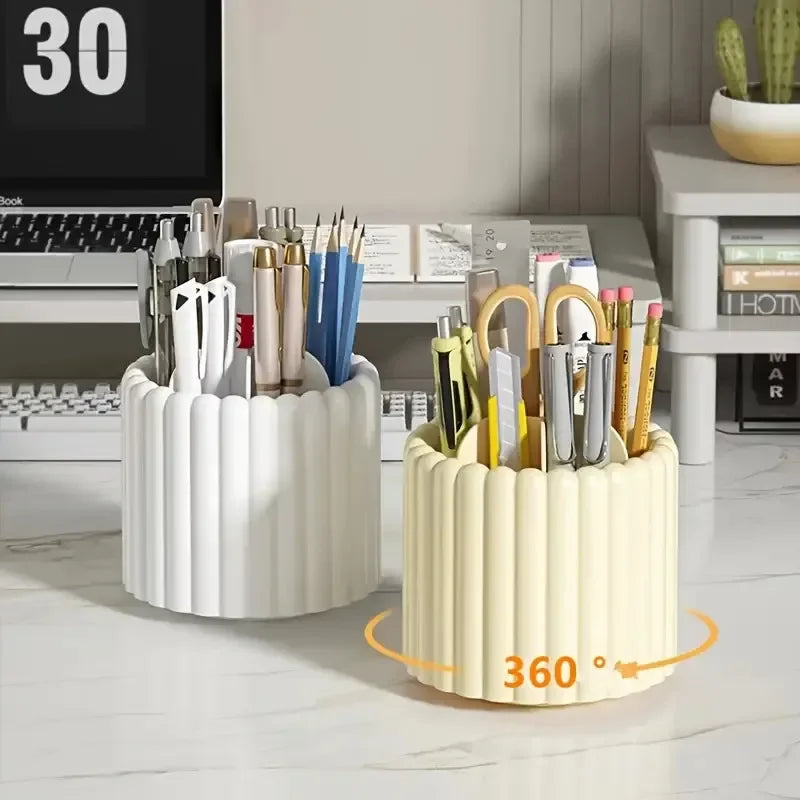 360° Rotating Makeup Brush Organiser with Cover – view 16